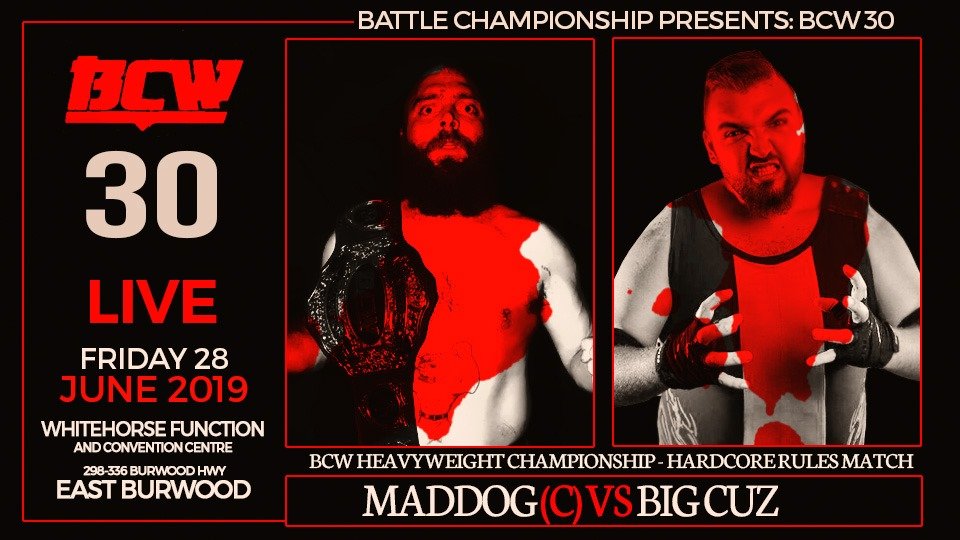 BCW30 Melbourne – Match Announcement 10 – Battle Championship Wrestling